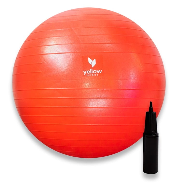 Piłka rehabilitacyjna yellowGYM ball 55cm, czerwony