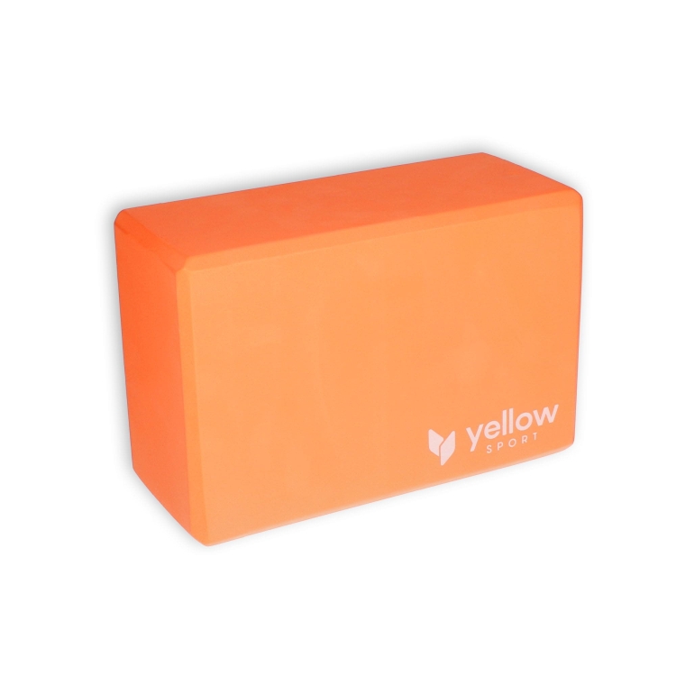 Kostka do jogi yellowBLOCK Yoga EVA, pomarańczowa - akcesoria do jogi