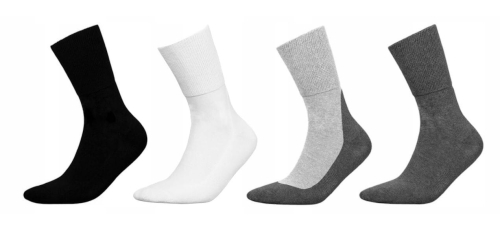 Bezuciskowe skarpetki frotte z przędzy bawełnianej z jonami srebra MEDIC COTTON SILVER – SILVER LINE