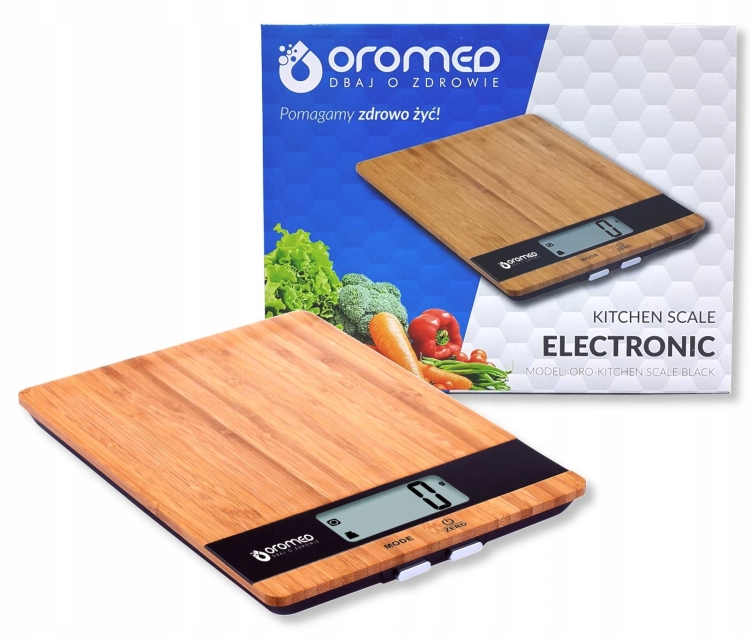 Waga kuchenna OROMED BAMBUSOWA ORO-KITCHEN SCALE BLACK