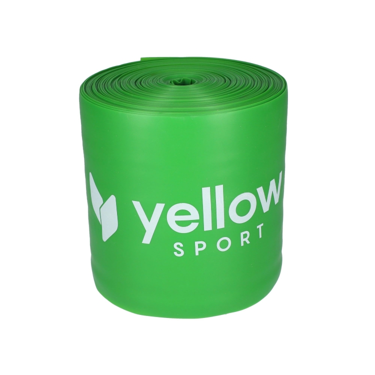 Taśma do ćwiczeń yellowFLAT Band TPE, zielona. Opór 5-8 kg