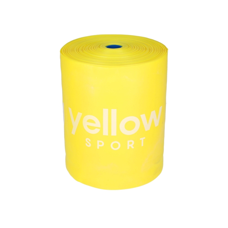 Taśma do ćwiczeń yellowFLAT Band TPE, żółta. Opór 1-2 kg
