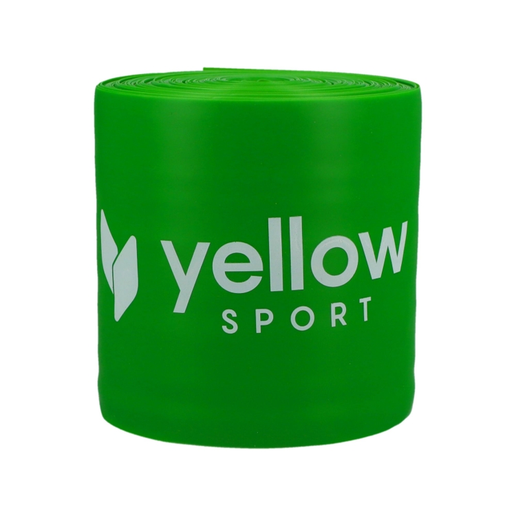 Taśma do ćwiczeń yellowFLAT Band TPE, zielona. Opór 5-8 kg