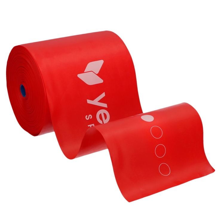 Taśma do ćwiczeń yellowFLAT Band TPE, czerwona. Opór 2-4 kg