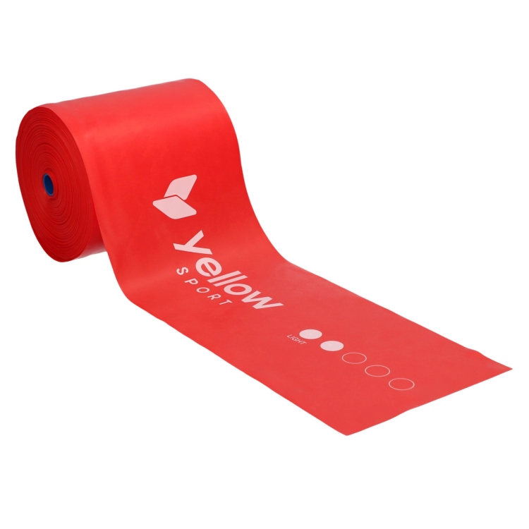 Taśma do ćwiczeń yellowFLAT Band TPE, czerwona. Opór 2-4 kg