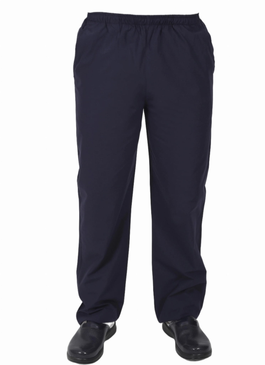 Spodnie medyczne męskie z bocznymi kieszeniami - granat