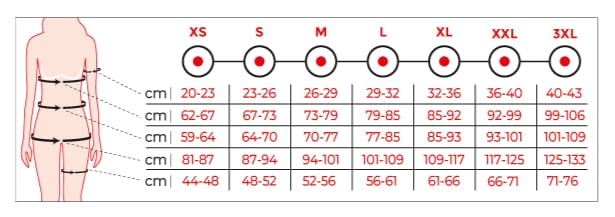Odzież po liposukcji na zamek błyskawiczny z rękawami