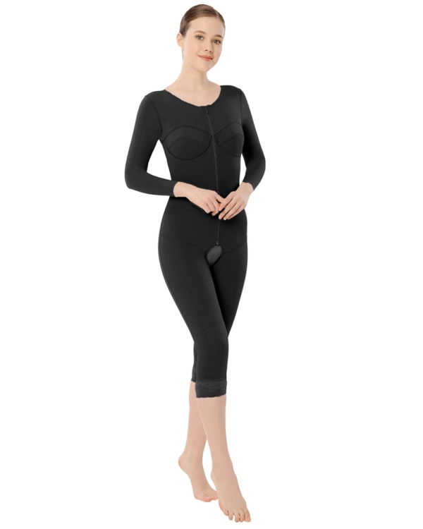 Odzież po liposukcji na zamek błyskawiczny z rękawami