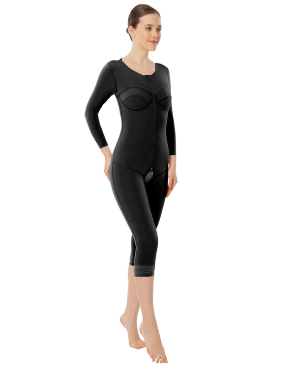 Odzież po liposukcji na zamek błyskawiczny z rękawami