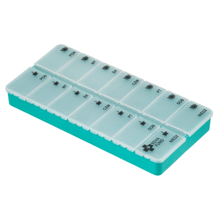 Kasetka na leki tygodniowa na dwie pory dnia