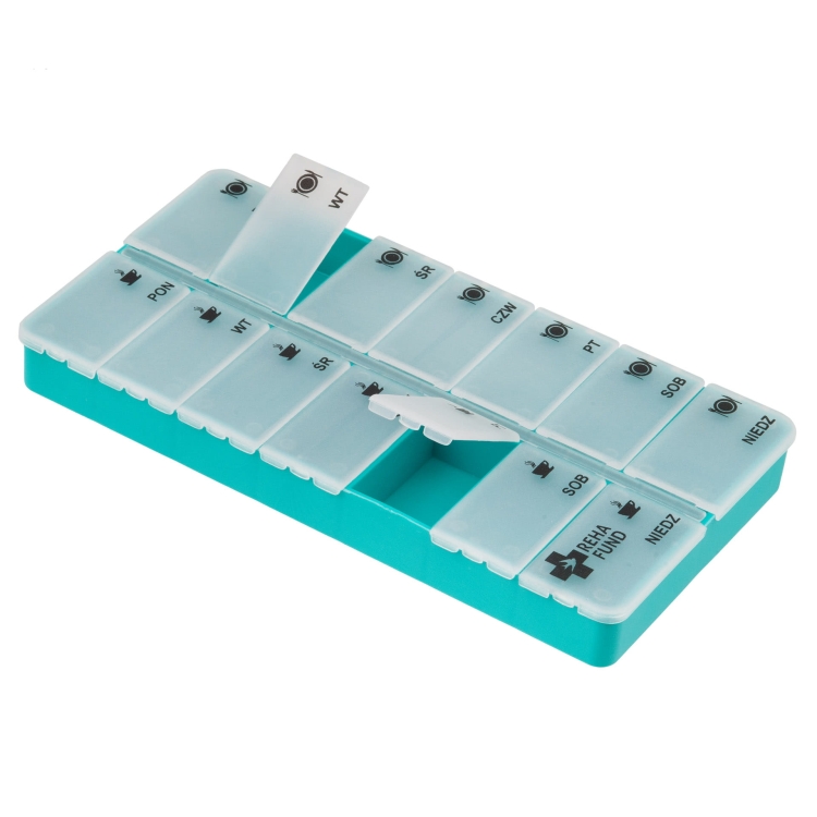 Kasetka na leki tygodniowa na dwie pory dnia