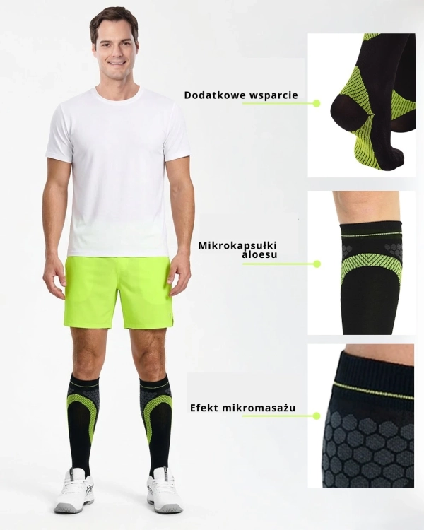 Sportowe skarpetki kompresyjne do biegania Variteks kod 940